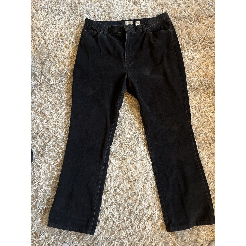LL Bean Corduroy Pants Black Women’s Size 20 Reg
